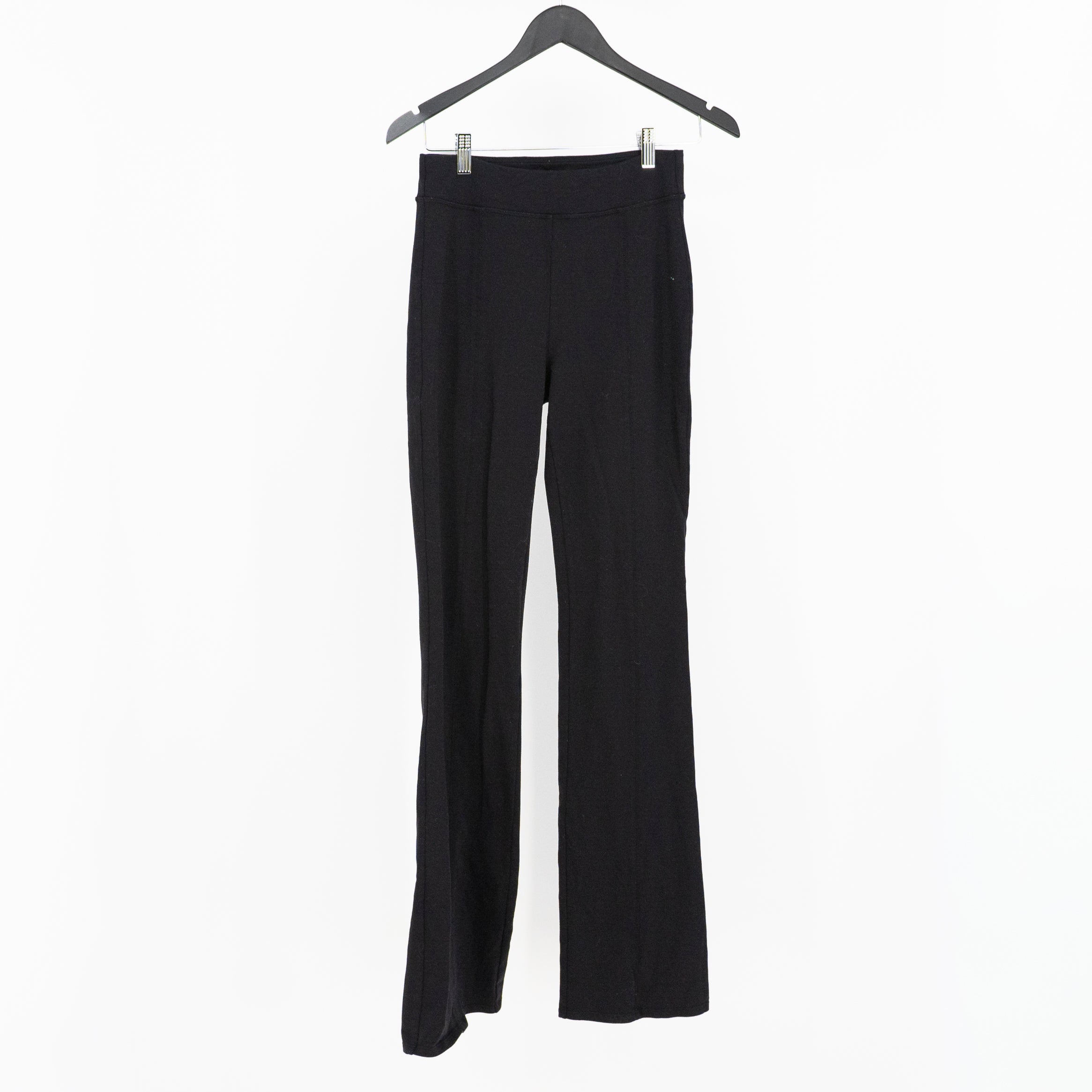 Alo Yoga Women's Cotton Flared Boot Cut Leggings Pants Solid Black Medium