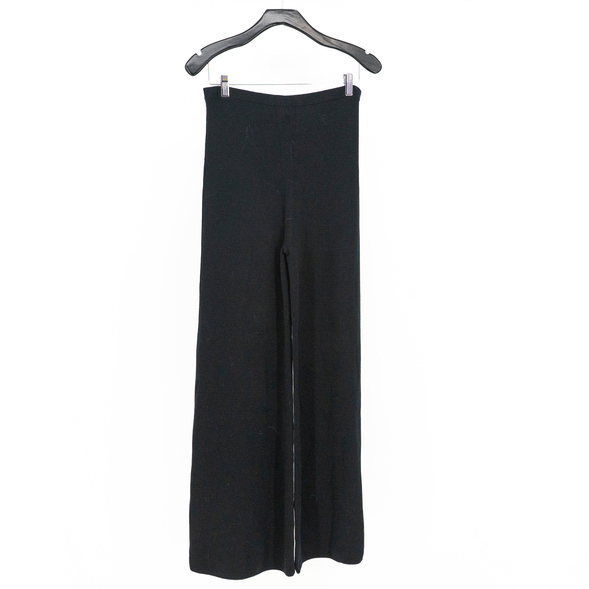 NEW J. Crew Women's Cosmo Sweater Knit Flared Leg Pant In Merino Wool Black M