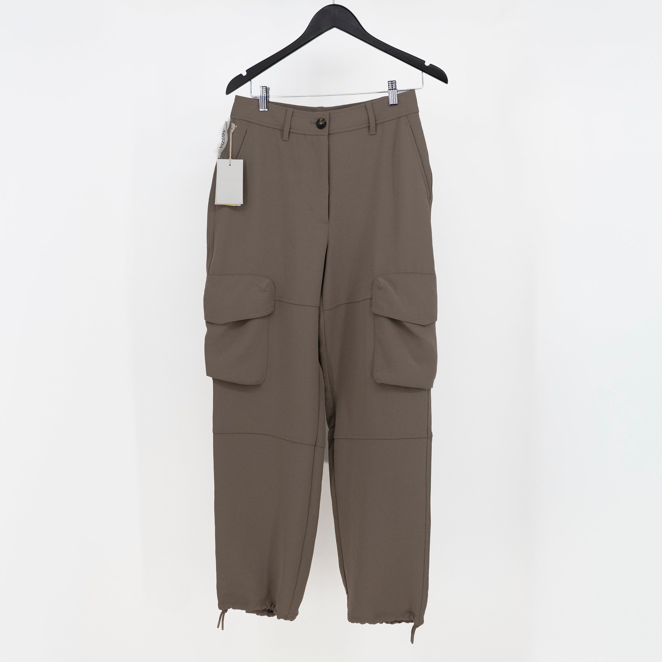 NEW Wilfred Aritzia New Project Straight Leg Cargo Trouser Pants Modern Taupe 8
