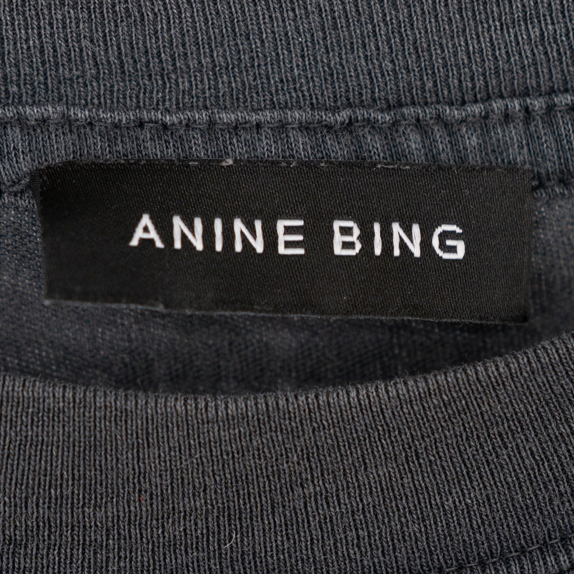 Anine Bing Women's Lili Retro Eagle Graphic Print Crew Neck Tee Shirt Gray Small