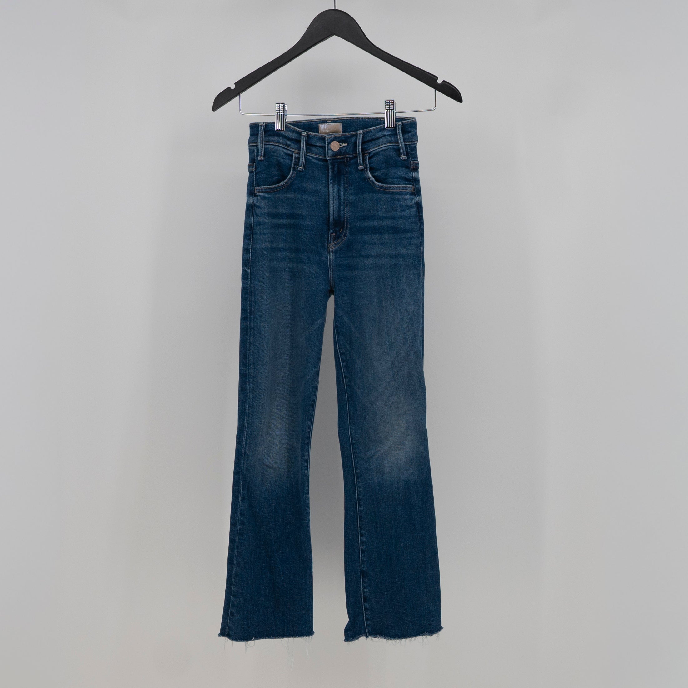 Mother Denim Lil' Mother Hustler Ankle Fray Boot Leg Cut Grasping At Straws Jean
