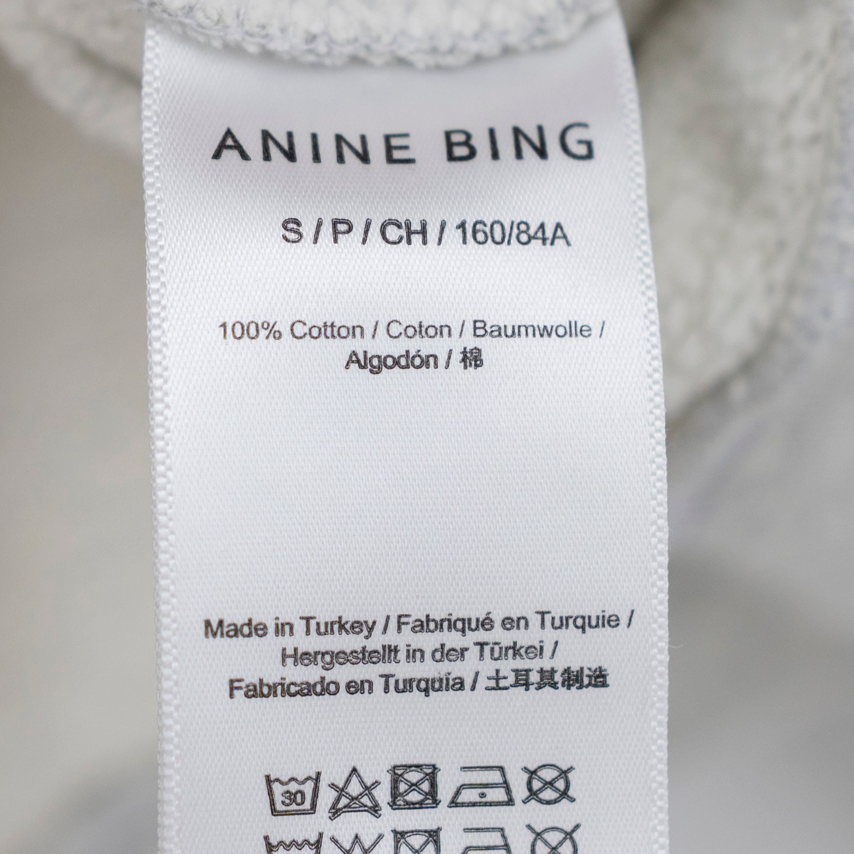 Anine Bing Sport Harvey Logo Graphic Print Cotton Terry Line Hoodie Sweatshirt S