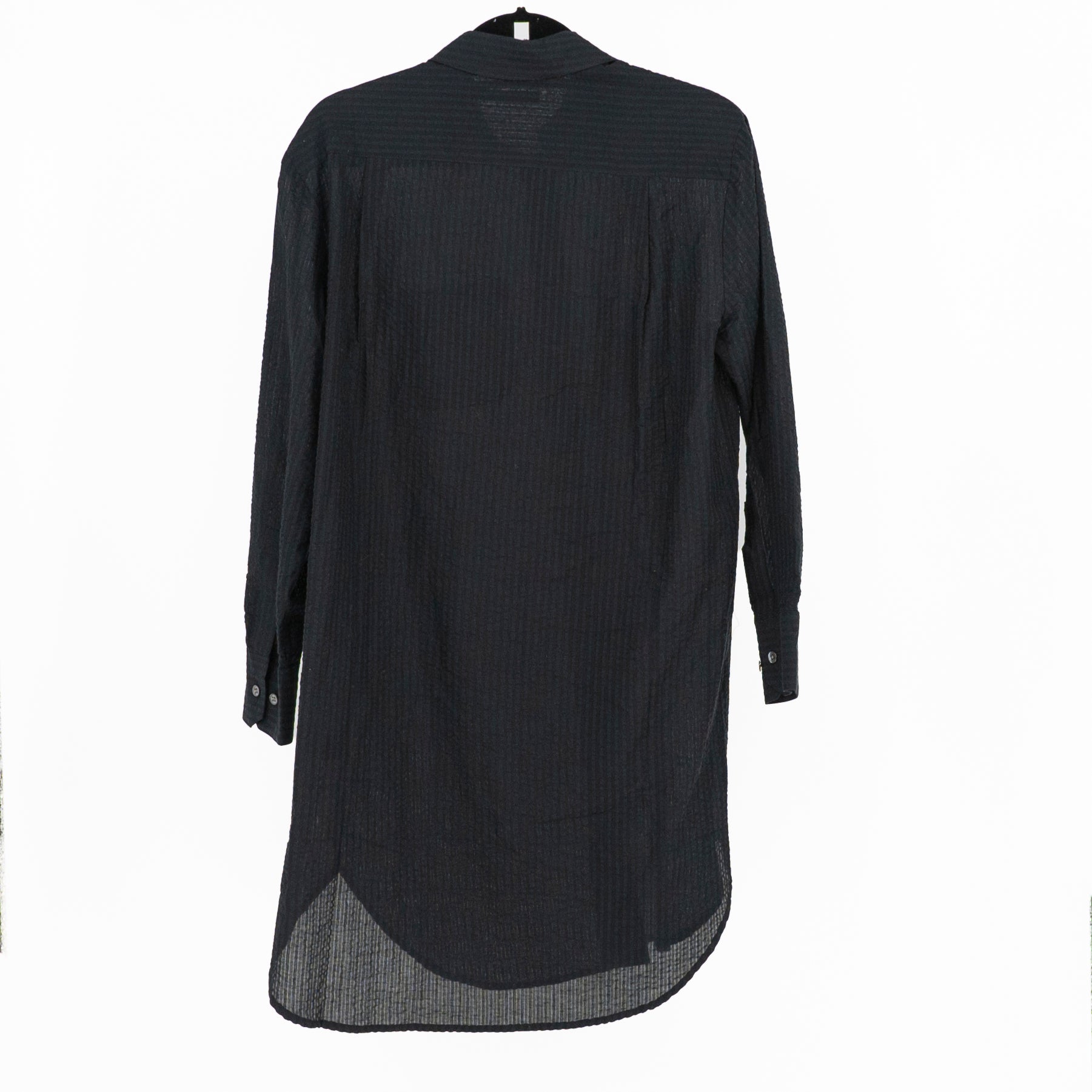Jenni Kayne Beach Shirt Cotton Lightweight Collared Button Up Blouse Black