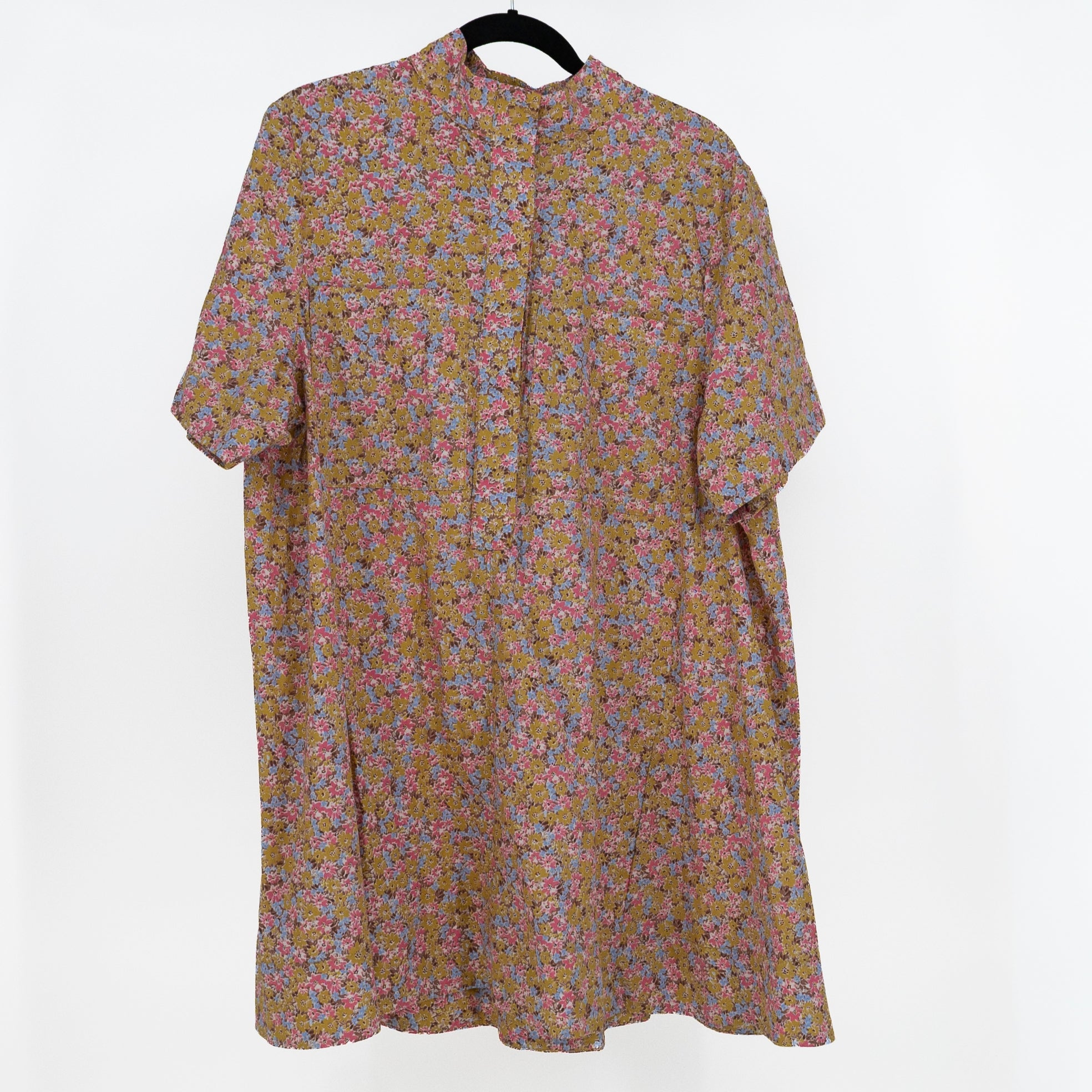 Maeve Anthropologie Jeannie Short Sleeve A Line Mini Floral Flower Print Dress