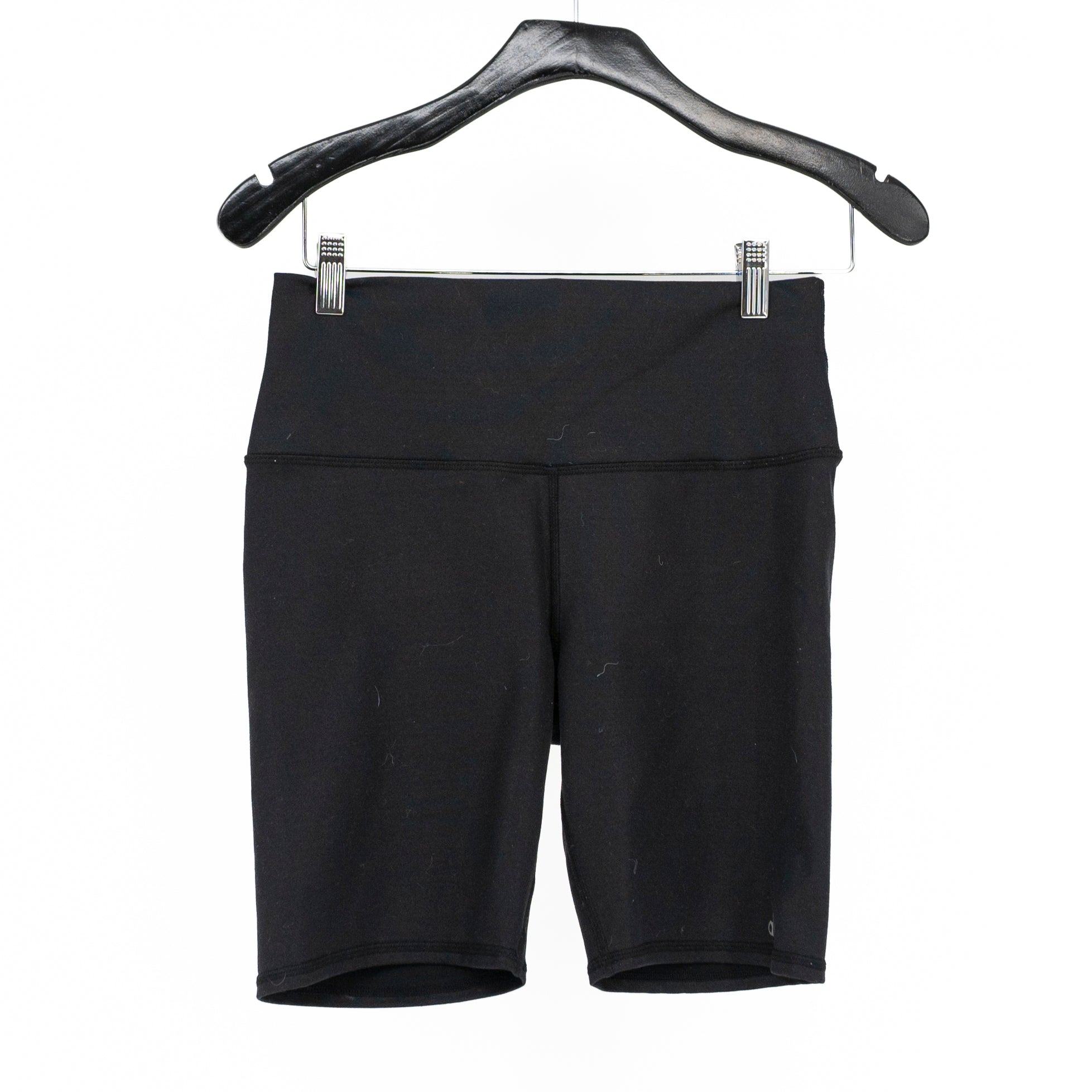 Alo Yoga Women's Cotton High Waisted Athletic Work Out Bike Shorts Black M