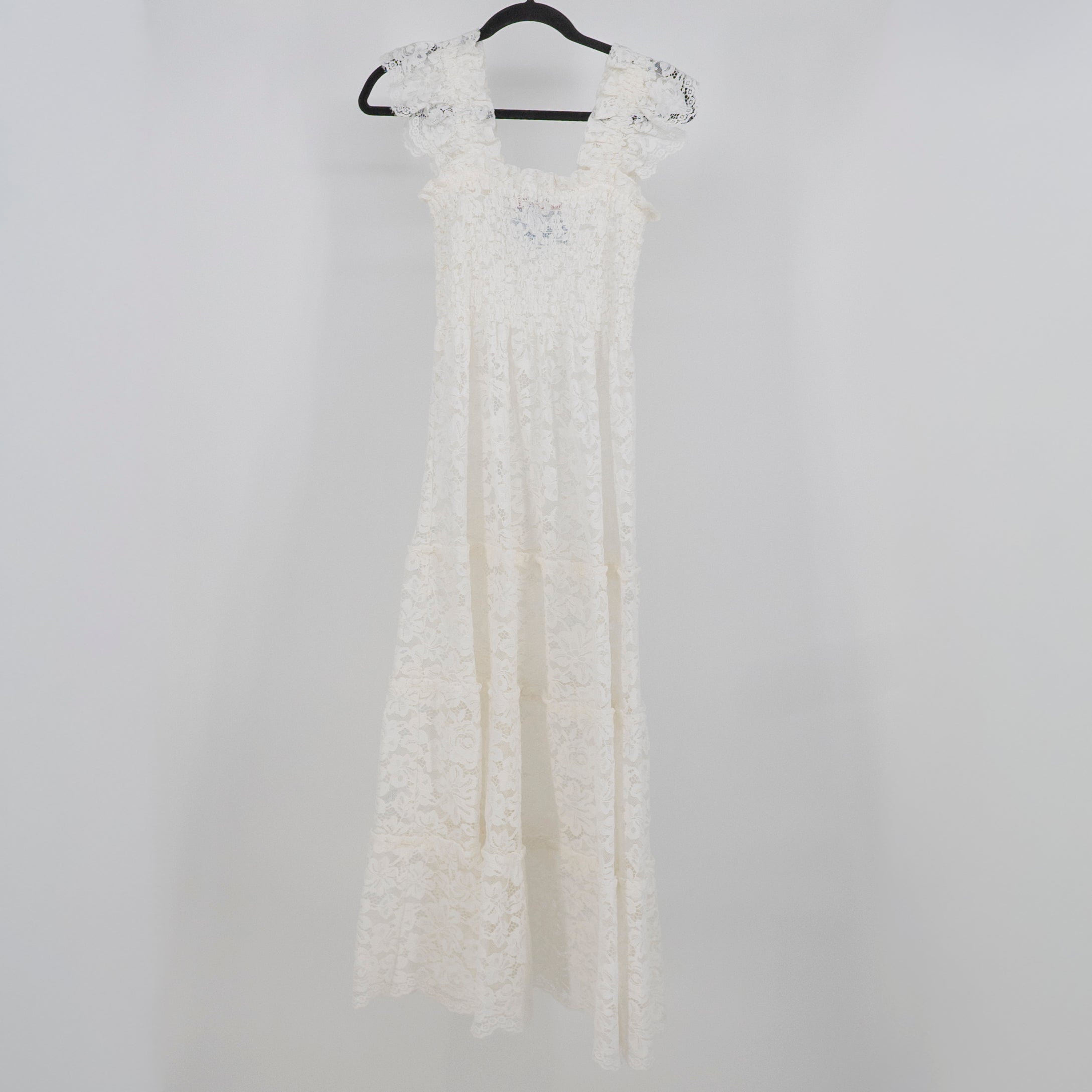 Hill House Home Collector's Edition The Ellie Nap Dress Allover Lace Ivory White