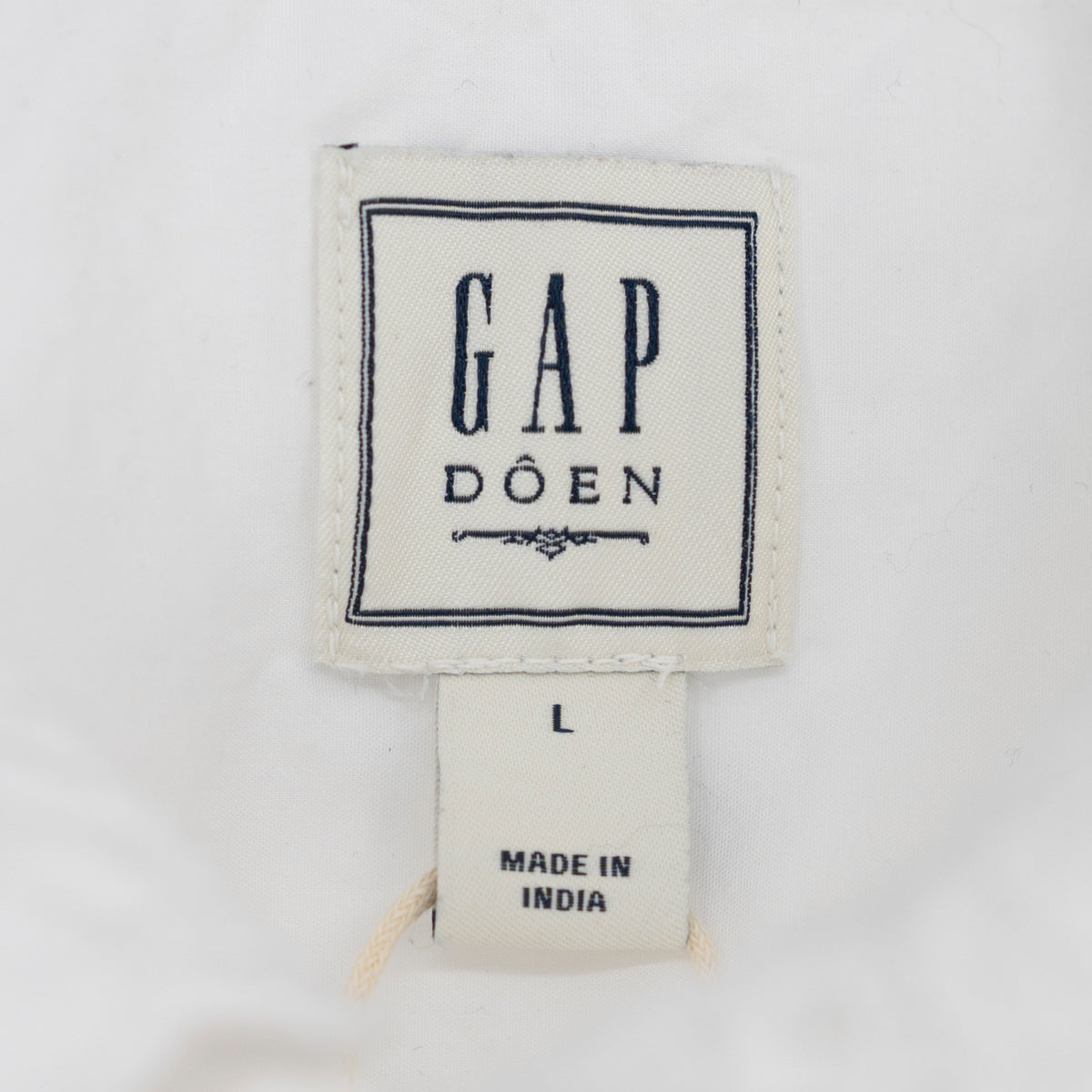 Gap x Doen Cotton Eyelet Lace Collared Button Down Blouse Shirt White Large