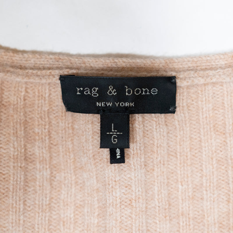 Rag & Bone Women's Merino Wool Knit Stretch V Neck Long Sleeve Pullover Sweater