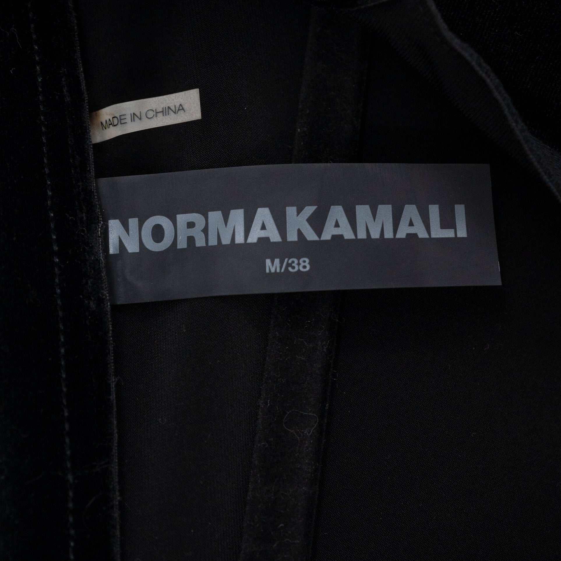 NEW Norma Kamali Oversized Side Snap Velvet Velour Jacket Black Medium
