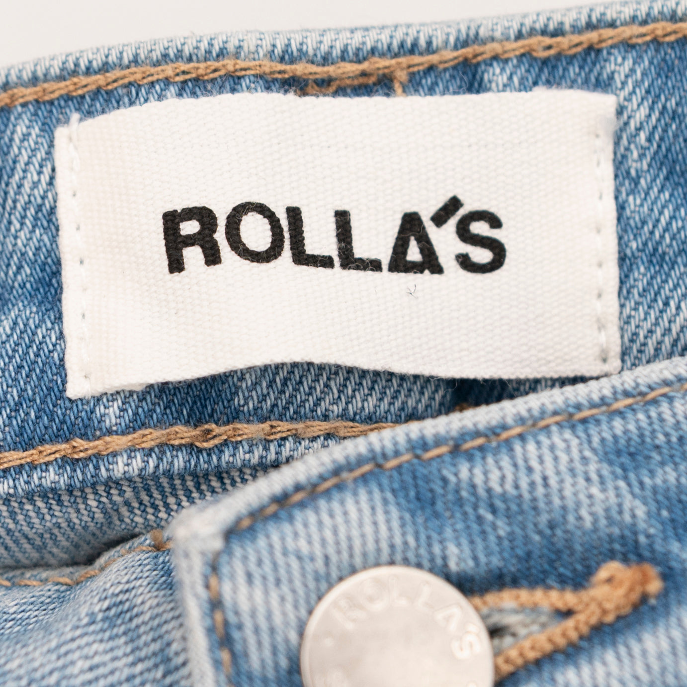 NEW Rolla's Original Cotton Stretch High Waisted Cut Off Jean Shorts Sunshine 28