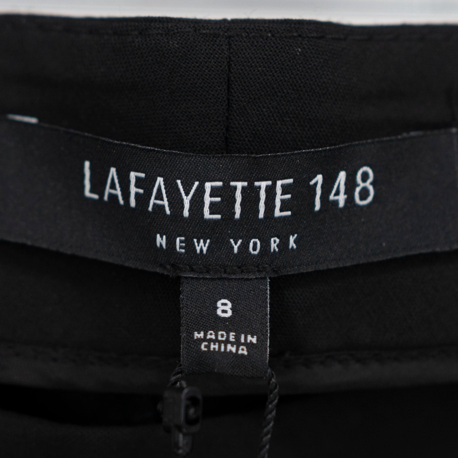 NEW Lafayette 148 Irving Women's Straight Leg Stretch Wool Trouser Pants Black 8