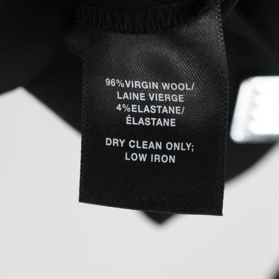 NEW Lafayette 148 Irving Women's Straight Leg Stretch Wool Trouser Pants Black 8