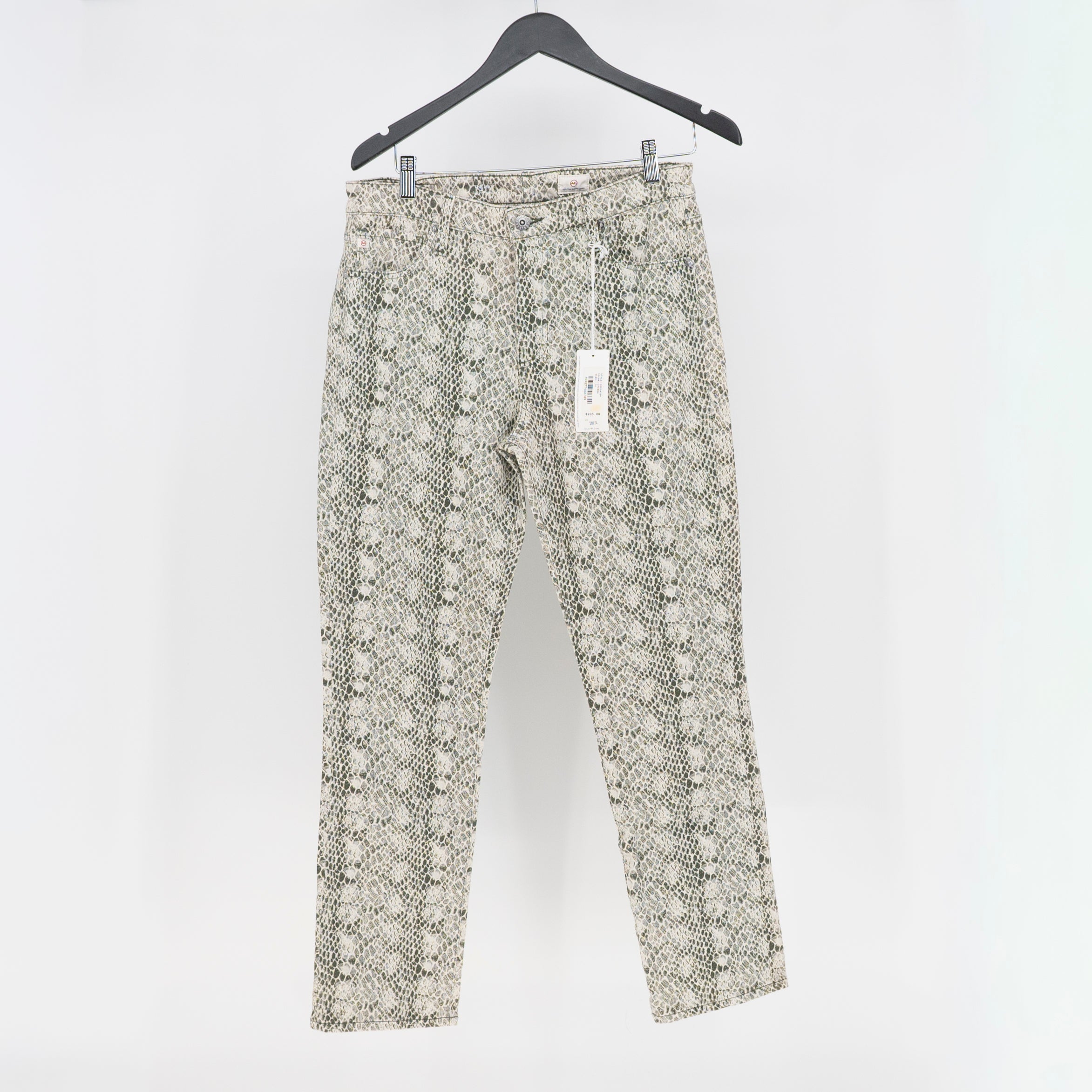 NEW AG Adriano Goldschmied Cotton Skinny Leg Jeans Syidda Snake Print 31