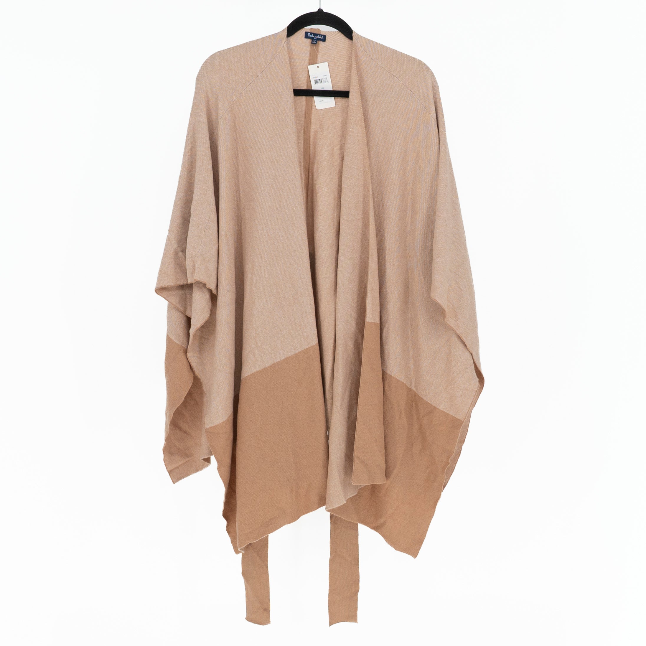 NEW Splendid Wool Blend Knit Stretch Belted Cardigan Wrap Shawl Camel OS