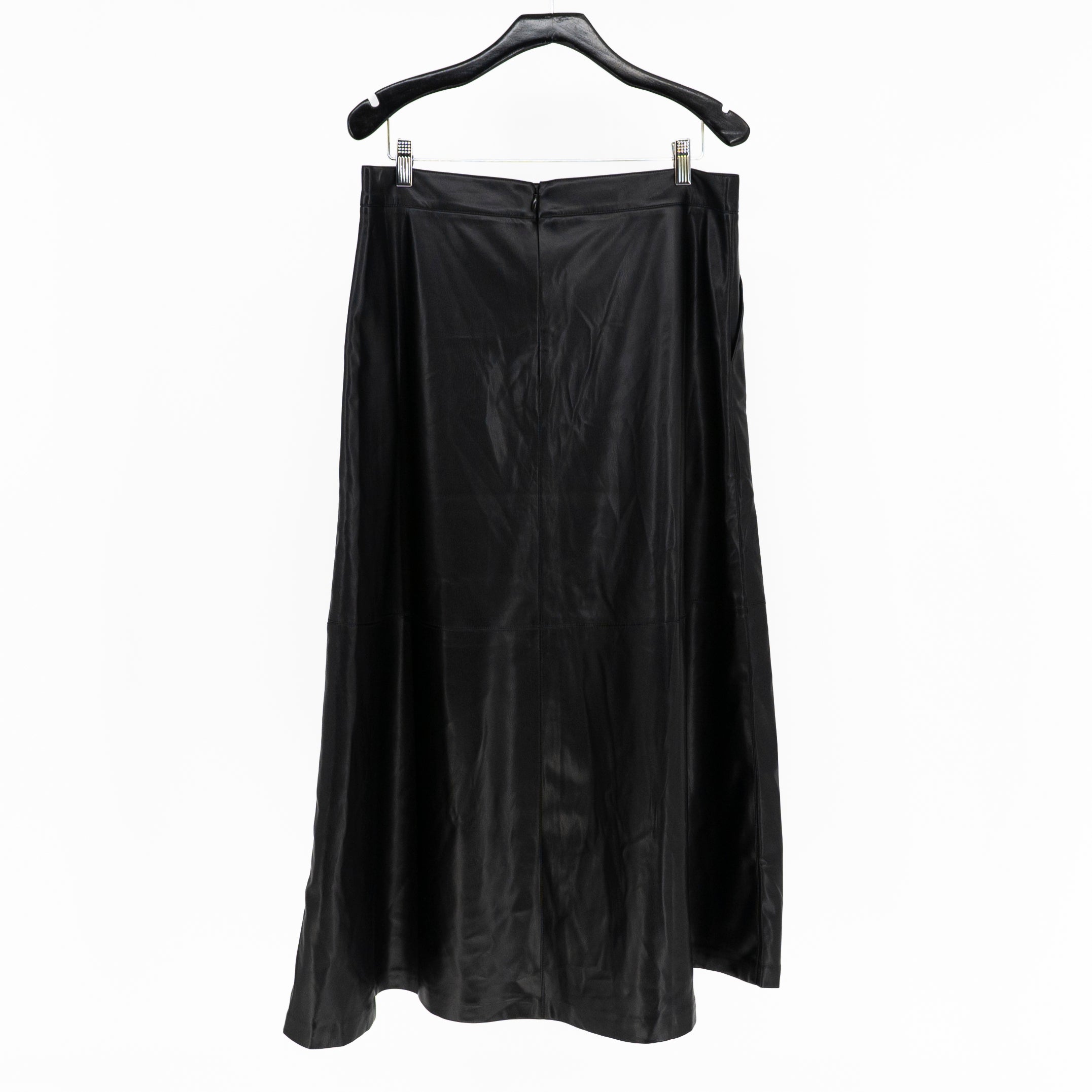 NEW Joe's Jeans Women's The Tavi Vegan Faux Leather Straight Maxi Skirt Black 10