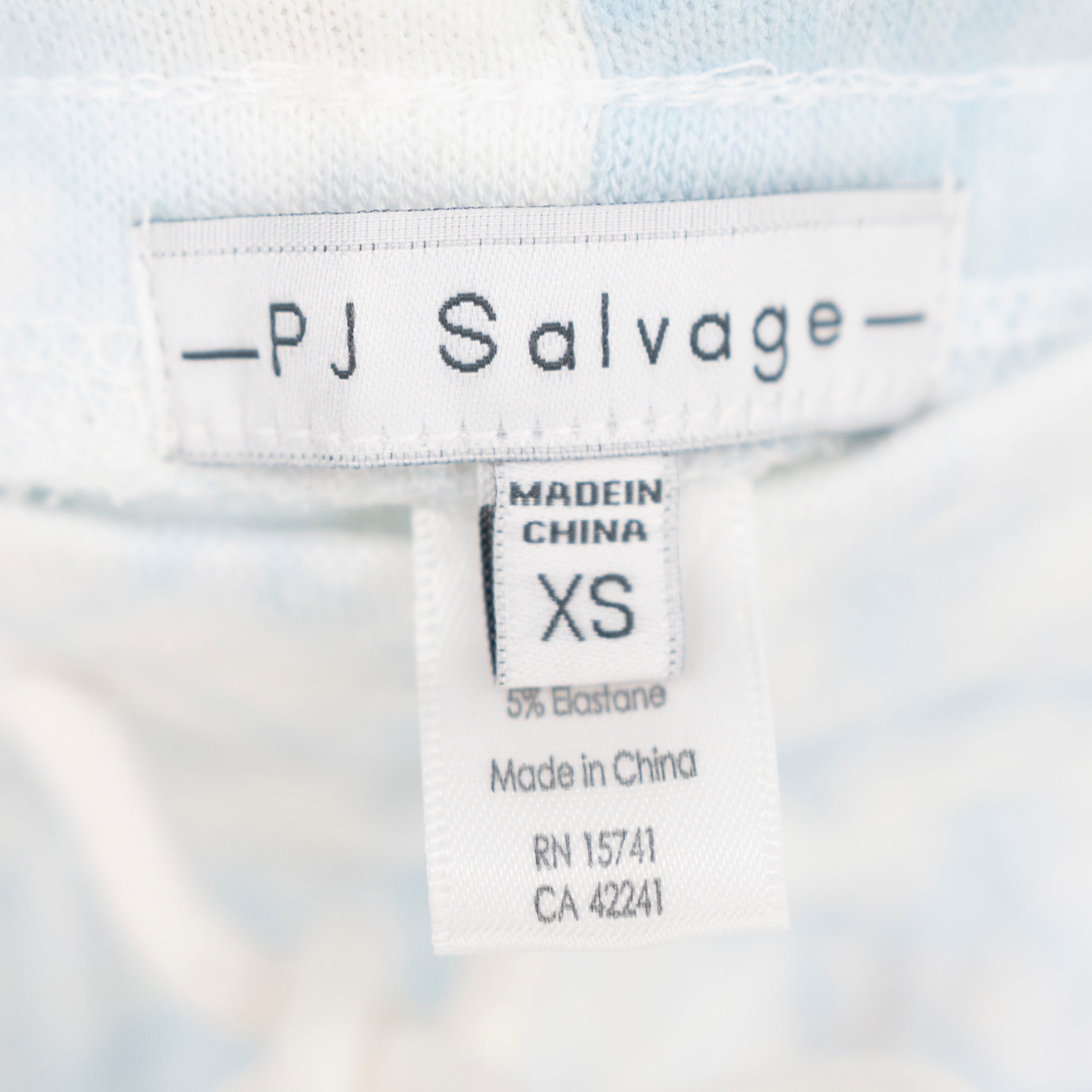 NEW PJ Savage Bride Embroidered Sleep Lounge Mini Pajama Shorts Powder Blue XS