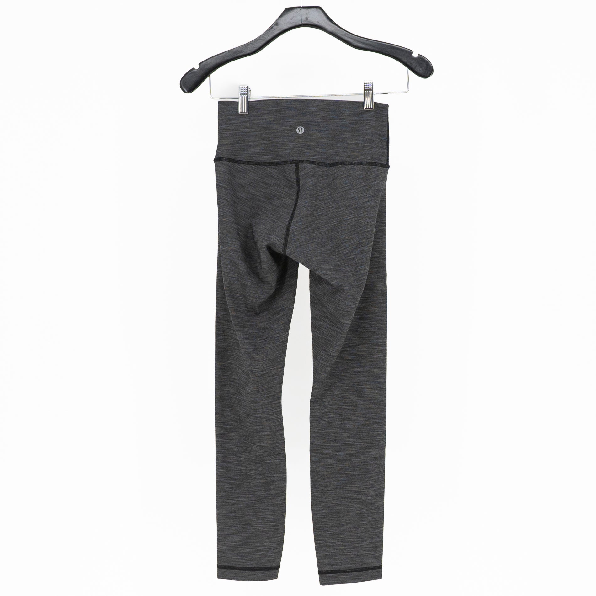 Lululemon Women's High Rise Athletic Work Out Leggings Gray Stripe 4