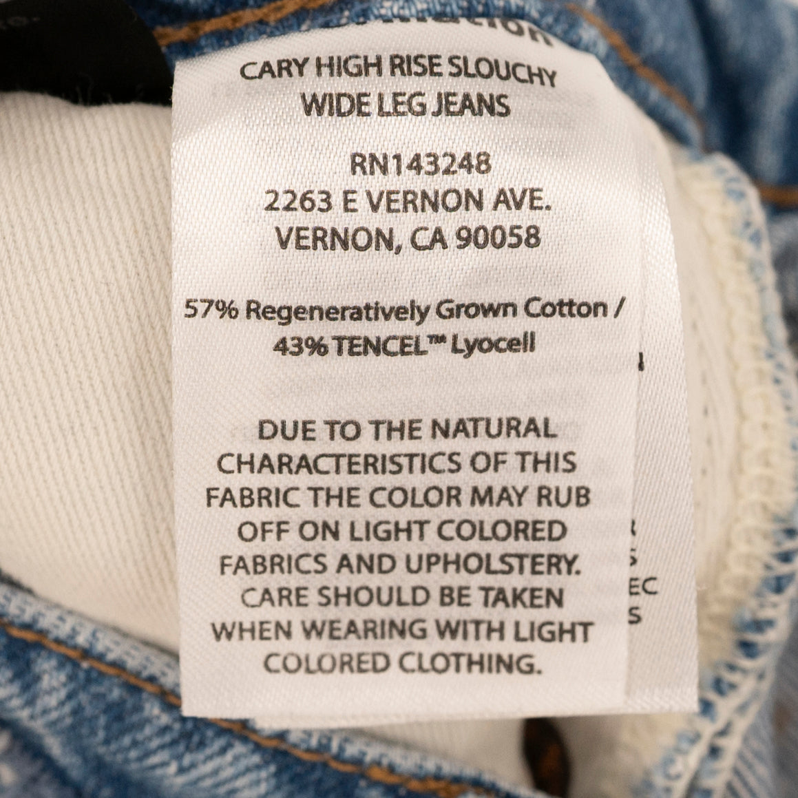Reformation Carly High Rise Slouchy Wide Leg Cotton Denim Jeans Colorado 28