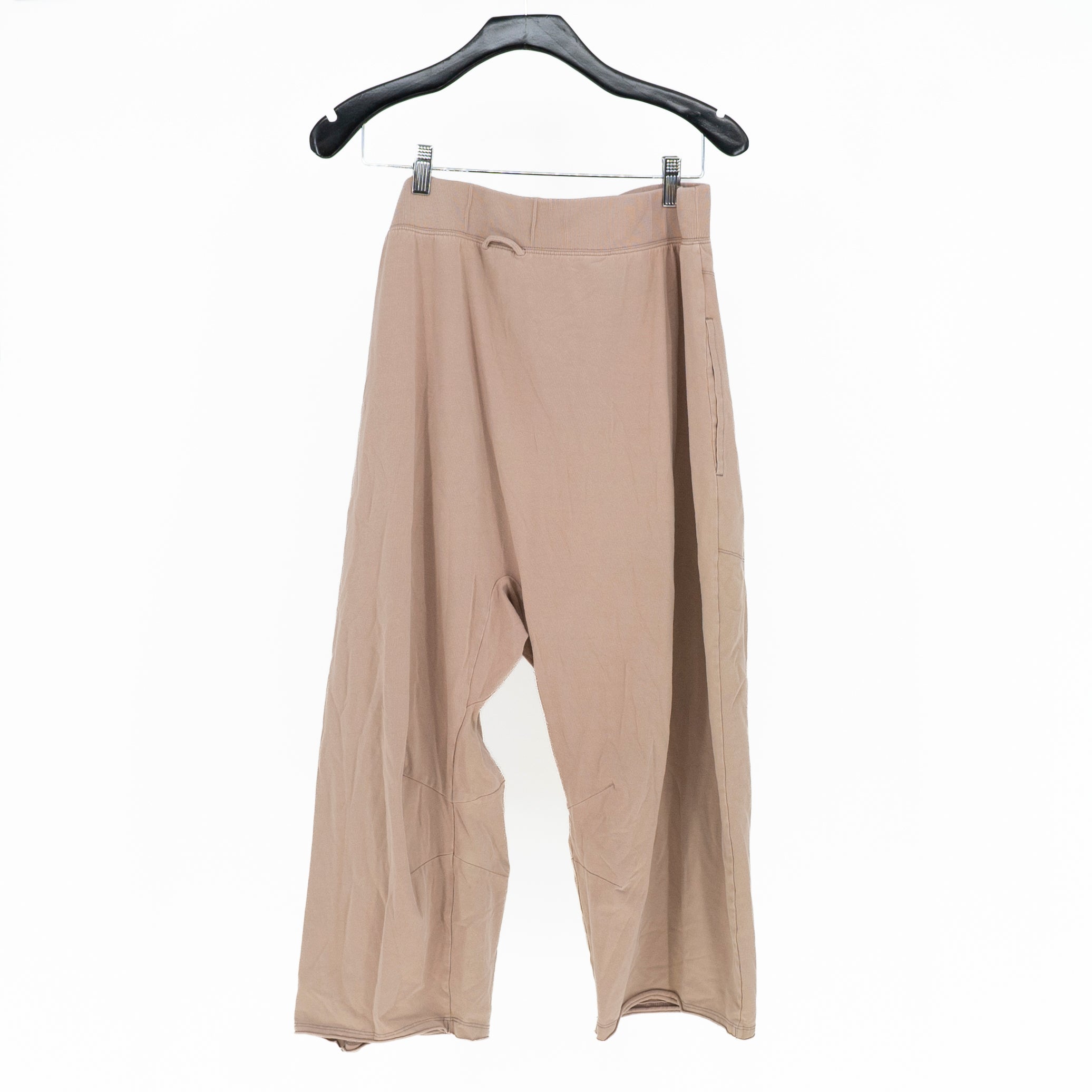 Free People Women's Cotton Drop Rise Harem Straight Leg Pants Beige XL
