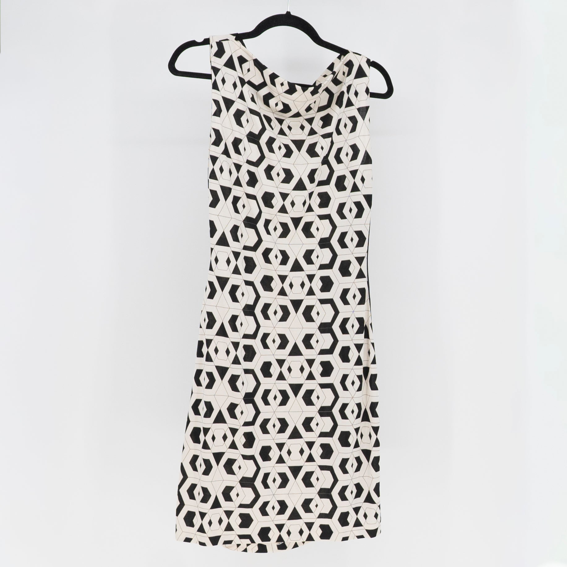 Diane Von Furstenberg Glasmary Silk Jersey Knit Draped Ruched Mini Shift Dress