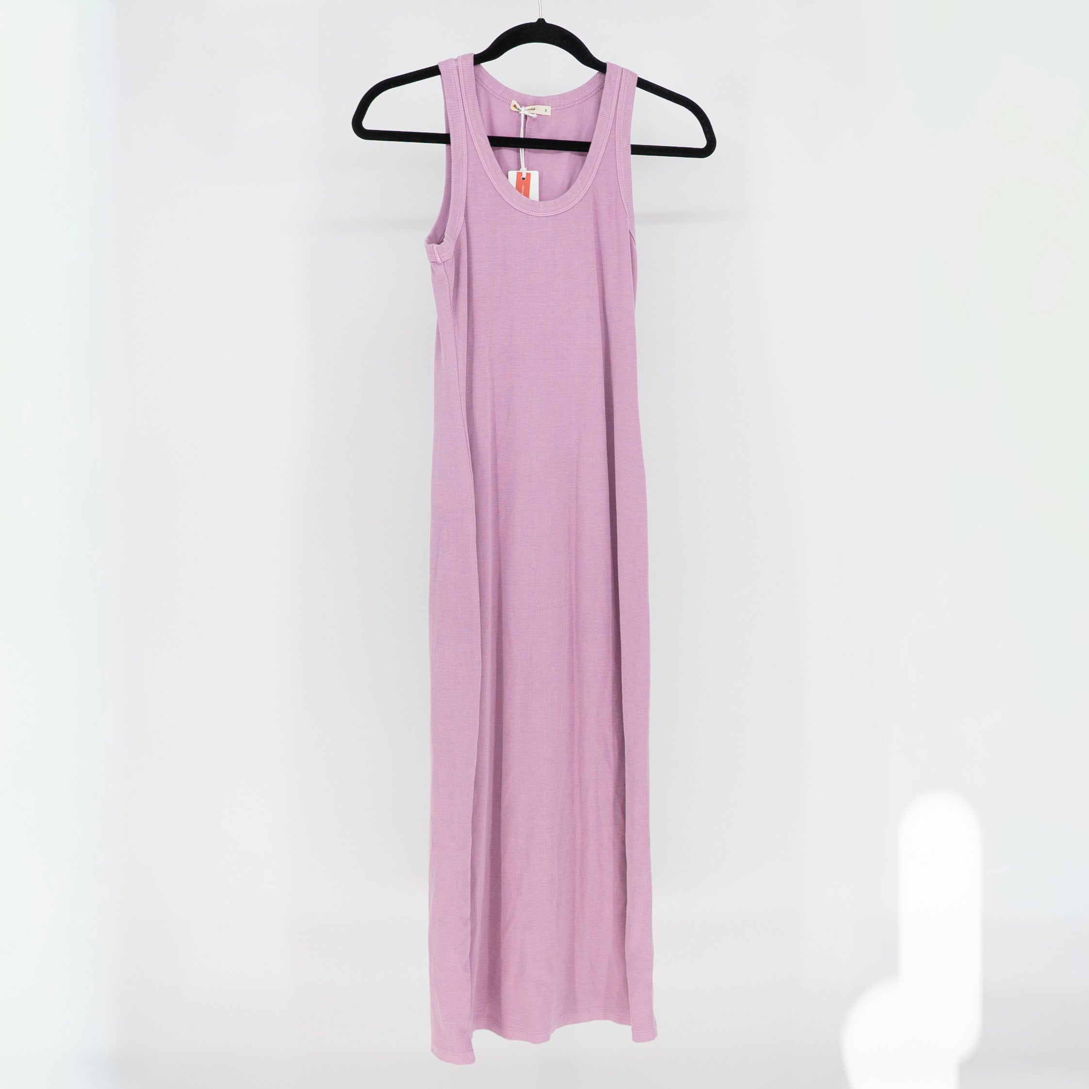 NEW Marine Layer Lexi Rib Sun-In Cotton Modal Stretch Knit Midi Dress Lavender