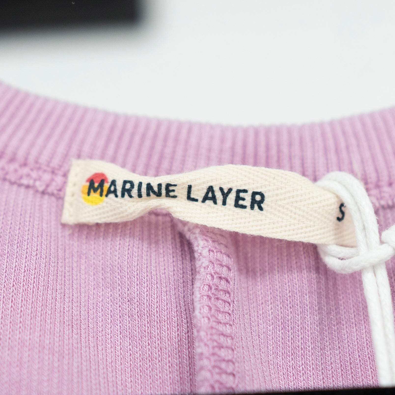 NEW Marine Layer Lexi Rib Sun-In Cotton Modal Stretch Knit Midi Dress Lavender
