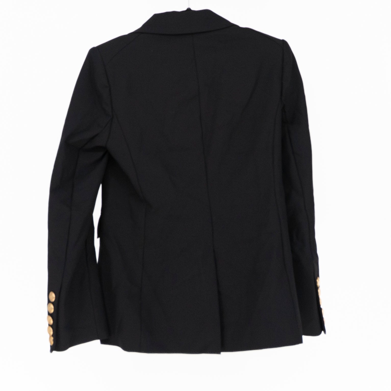 Quince Women's Recycled Nylon Stretch Double Breasted Blazer Jacket Black S
