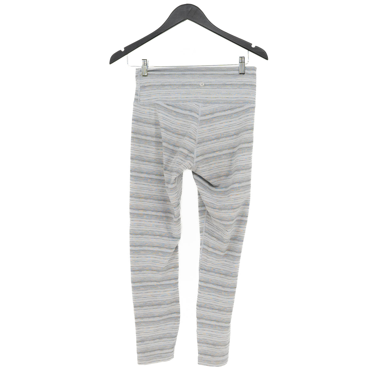 Lululemon Wee Are From Space Stripe High Rise Ankle Crop Leggings Pants Gray 8