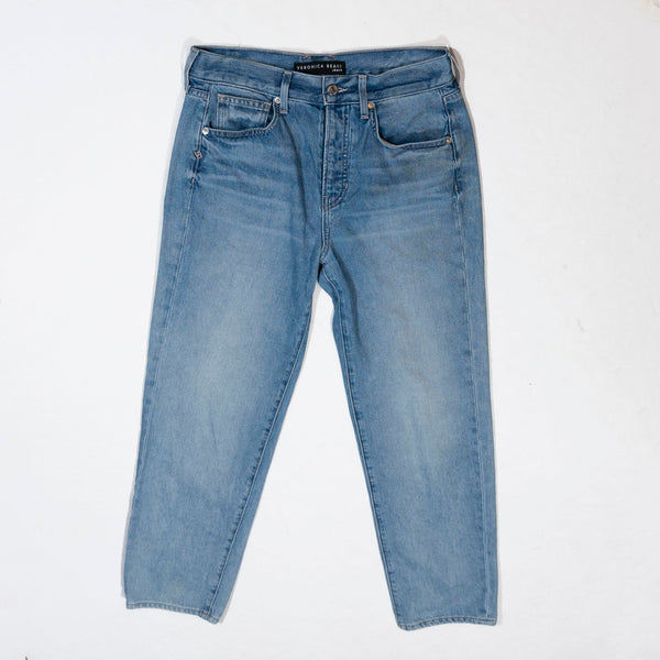 Veronica Beard Blake Cotton Denim Stretch Straight Leg Nova Wash Jeans 27/4