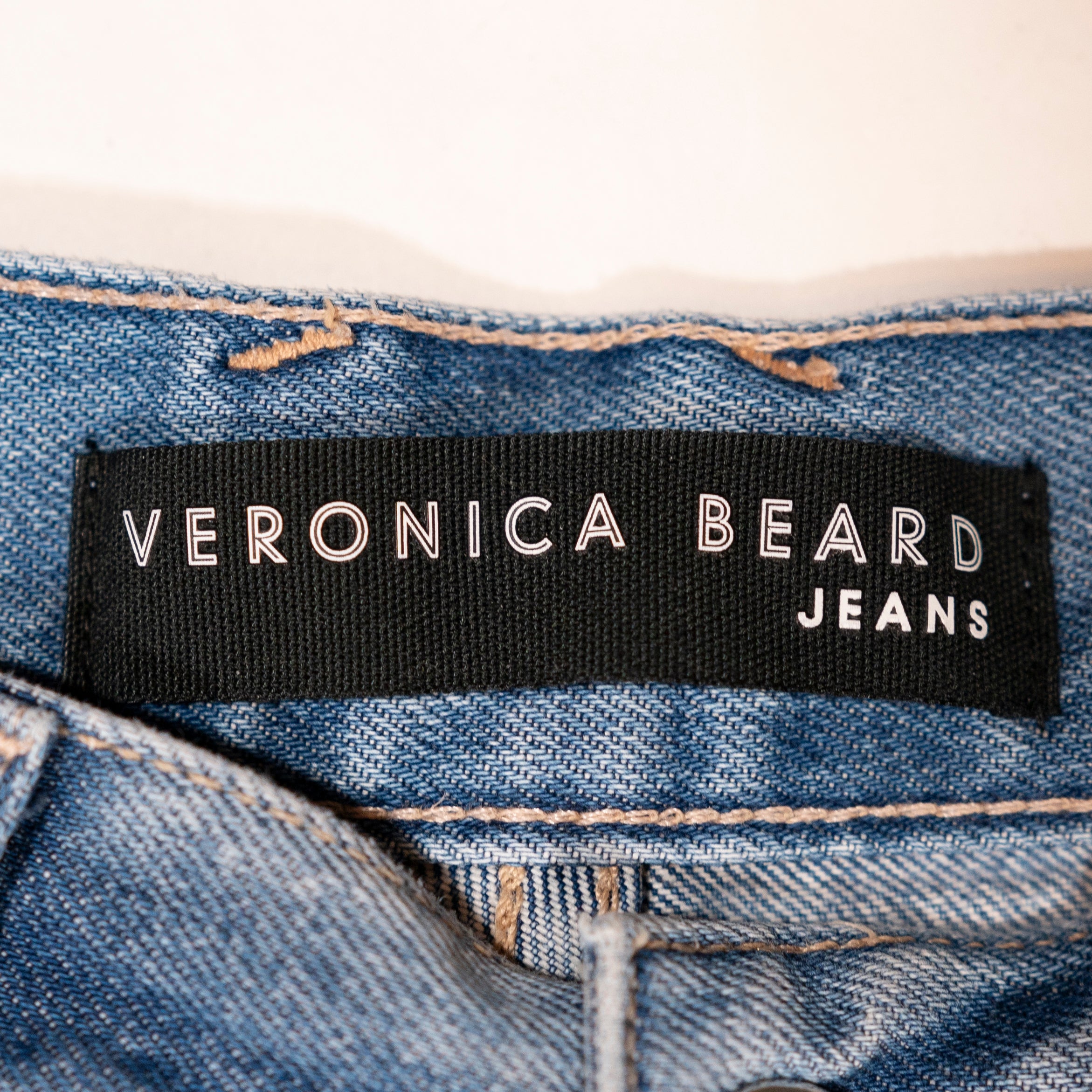 Veronica Beard Blake Cotton Denim Stretch Straight Leg Nova Wash Jeans 27/4