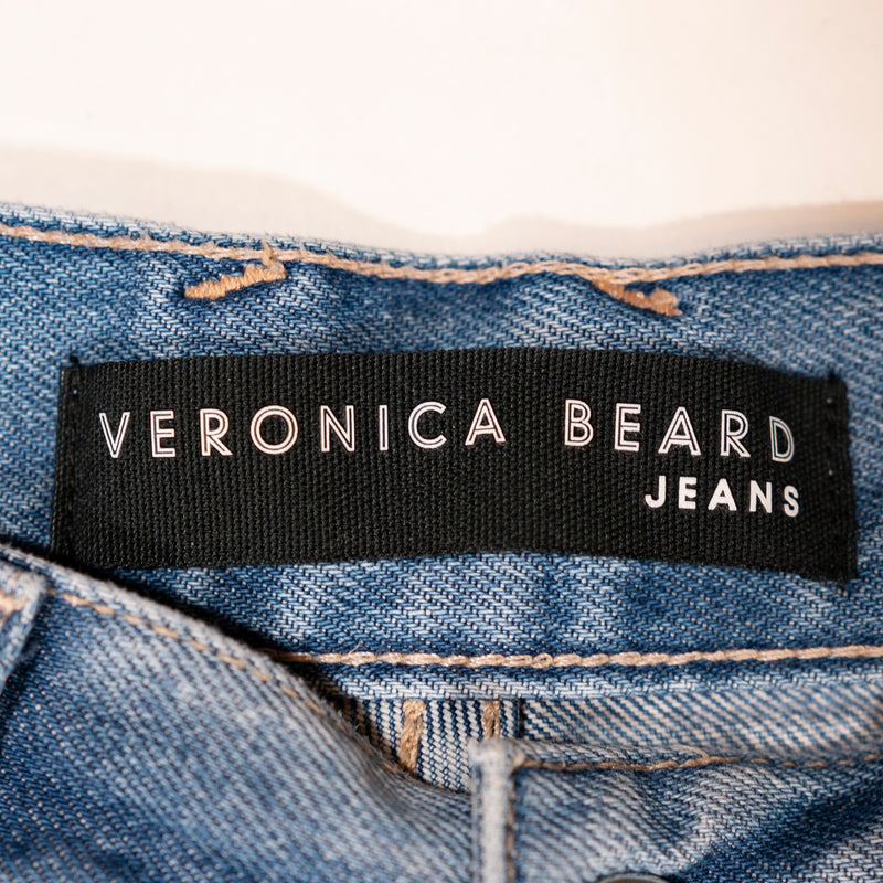 Veronica Beard Blake Cotton Denim Stretch Straight Leg Nova Wash Jeans 27/4