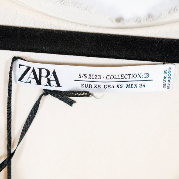 NEW Zara S/S 2023 Collection:13 Chiffon Tiered V Neck Sleeveless Maxi Dress XS