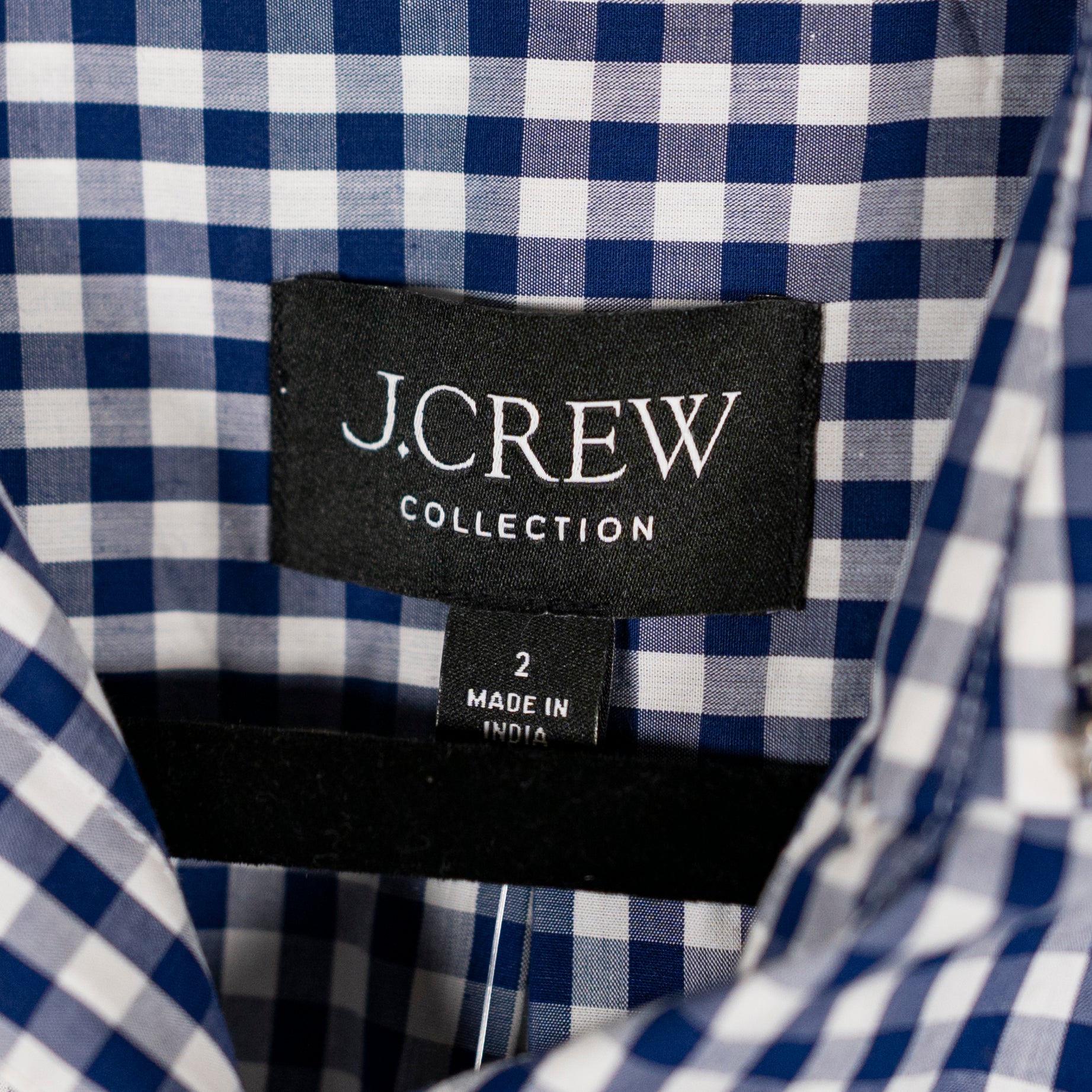 NEW J. Crew Collection Embellished Cotton Poplin Cropped Button-Up Shirt Gingham