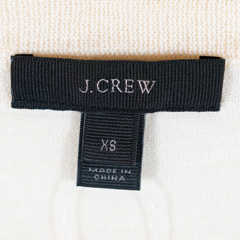 NEW J. Crew Merino Wool Knit Stretch Drawstring Sleeve V Neck Pullover Sweater