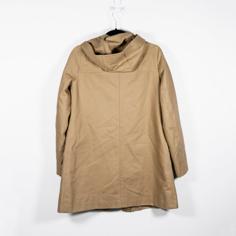 J. Crew Chateau Gingham Lined Cotton Full Zip Water Resistant Trench Jacket Coat