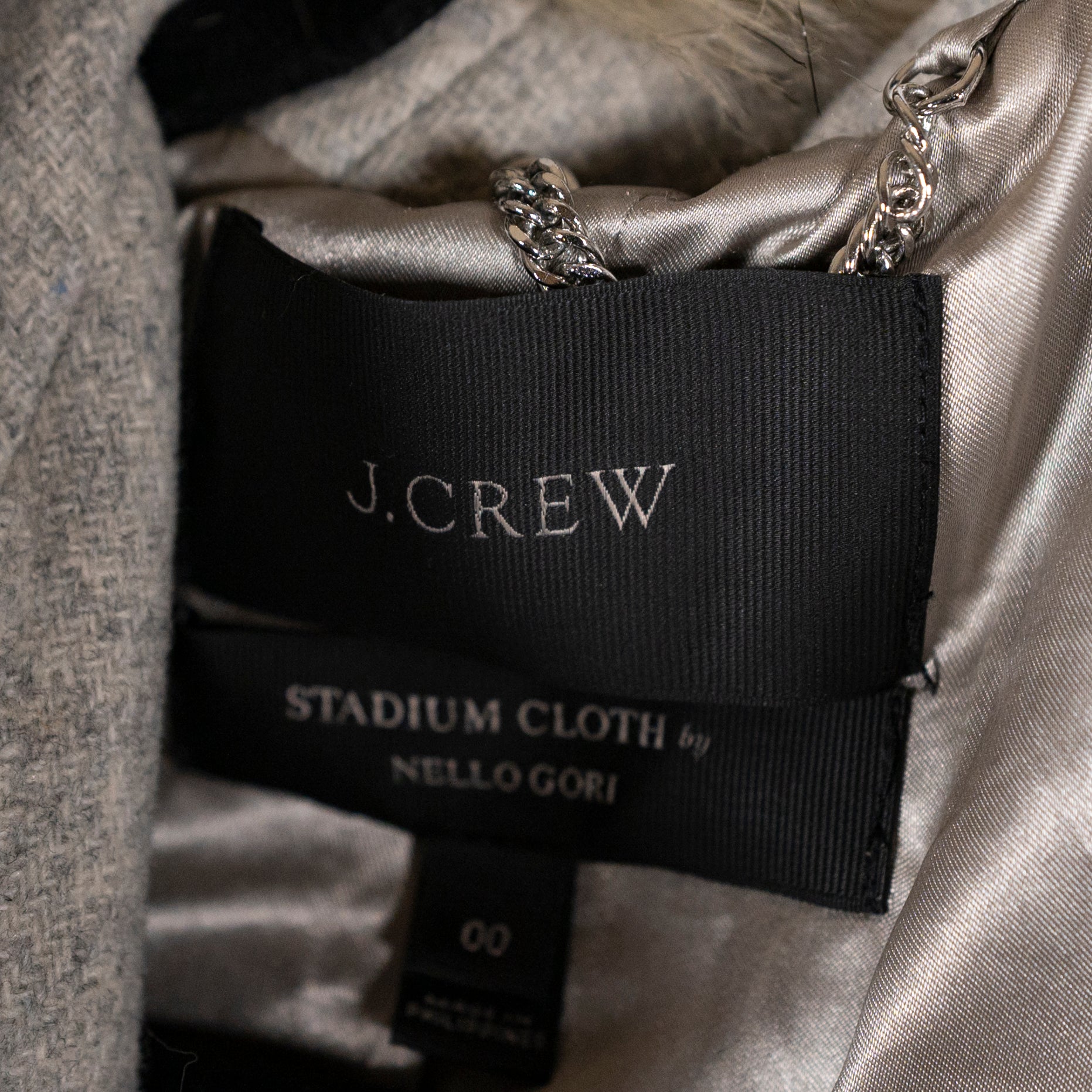 J. Crew Women's Chateau Stadium Cloth Wool Felt Faux Vegan Fur Hood Jacket Coat