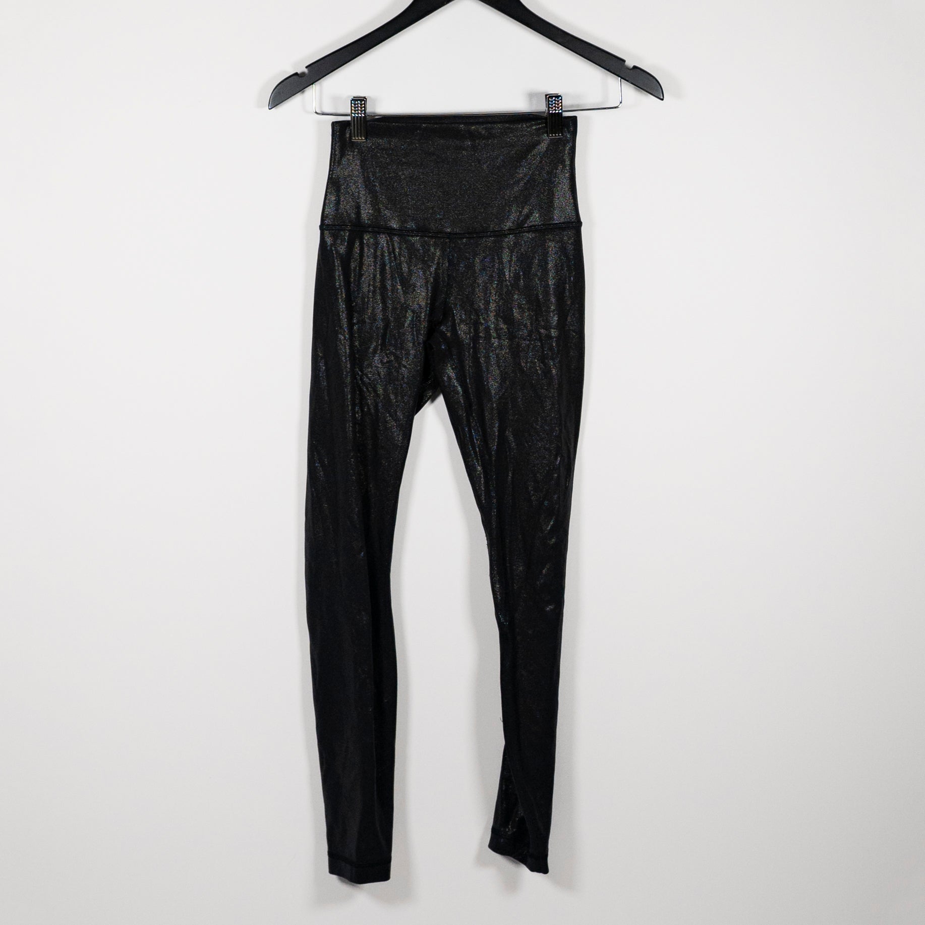 Lululemon Align High-Rise Pant 25" Leggings Shine Radiate Foil Print Black 4