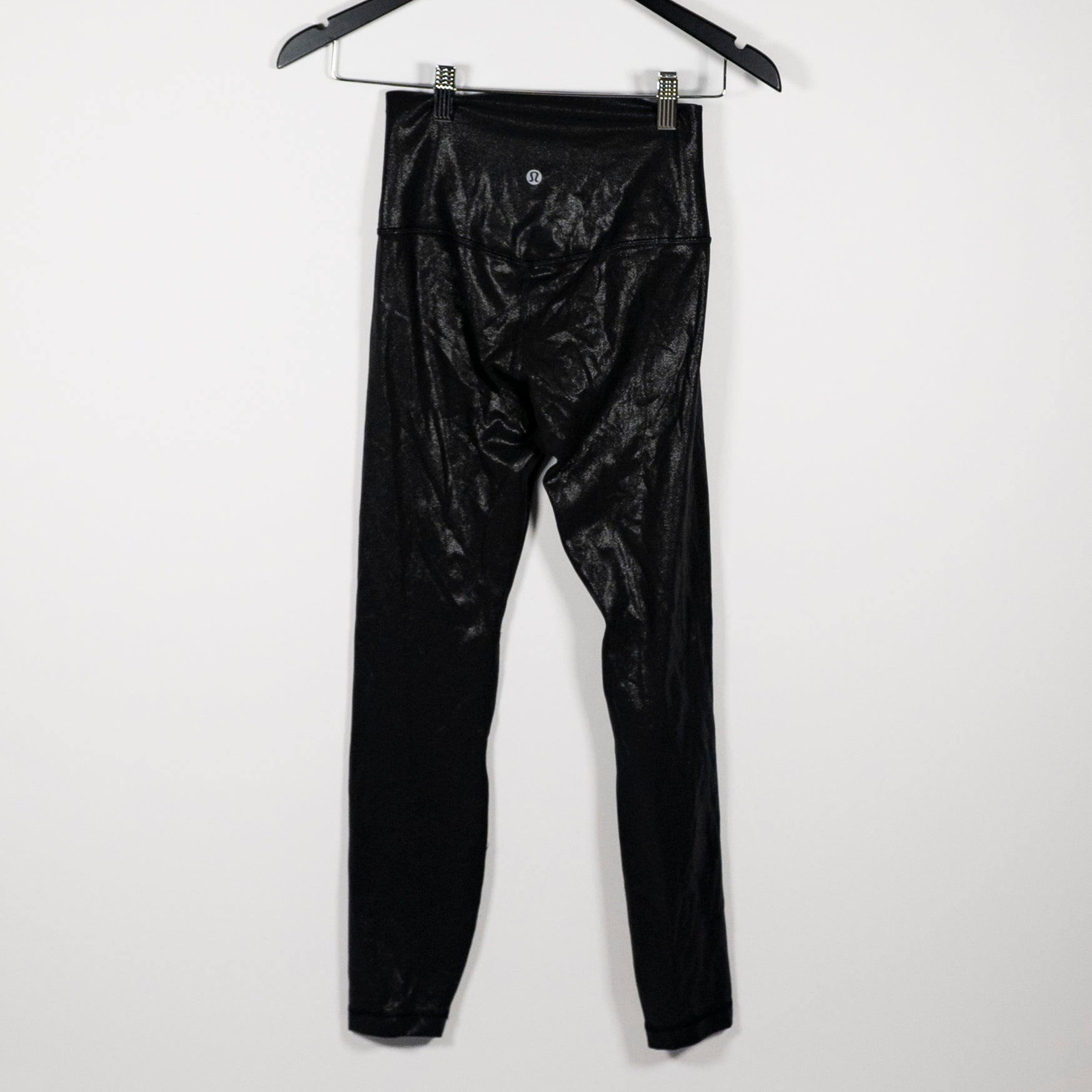 Lululemon Align High-Rise Pant 25" Leggings Shine Radiate Foil Print Black 4