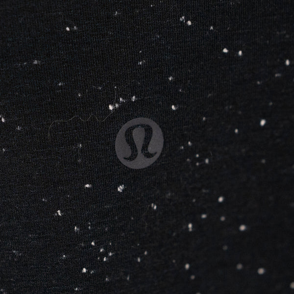 Lululemon Women's Love Crew Neck Short Sleeve Cotton Tee Shirt Black Splatter S