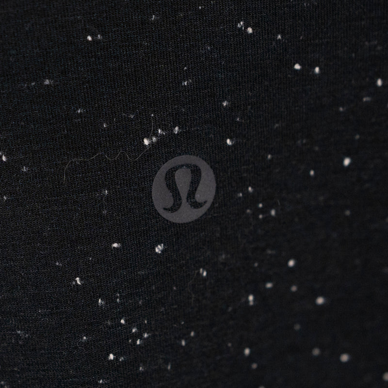 Lululemon Women's Love Crew Neck Short Sleeve Cotton Tee Shirt Black Splatter S