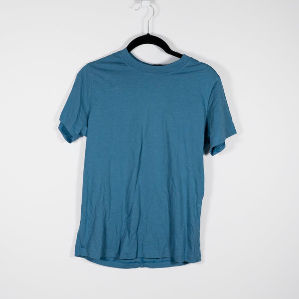 Lululemon Women's All Yours Cotton Crew Neck Short Sleeve Tee Shirt Utility Blue