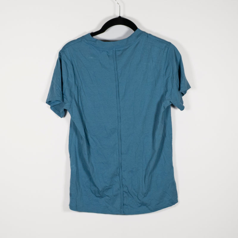Lululemon Women's All Yours Cotton Crew Neck Short Sleeve Tee Shirt Utility Blue