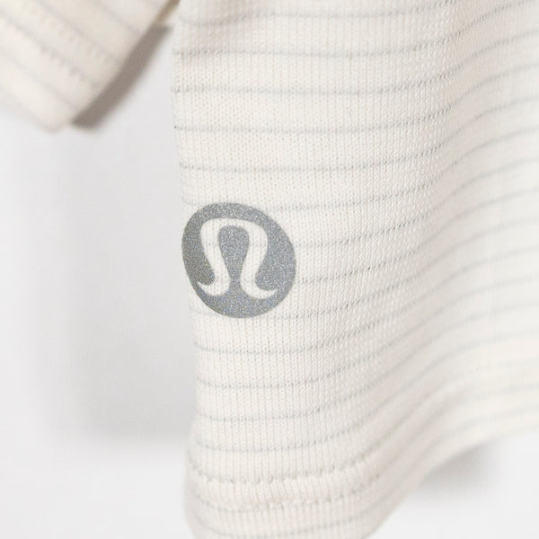 Lululemon Women's Train To Be Tank Stripe Rain Perforated Top Solid White Small&nbsp;