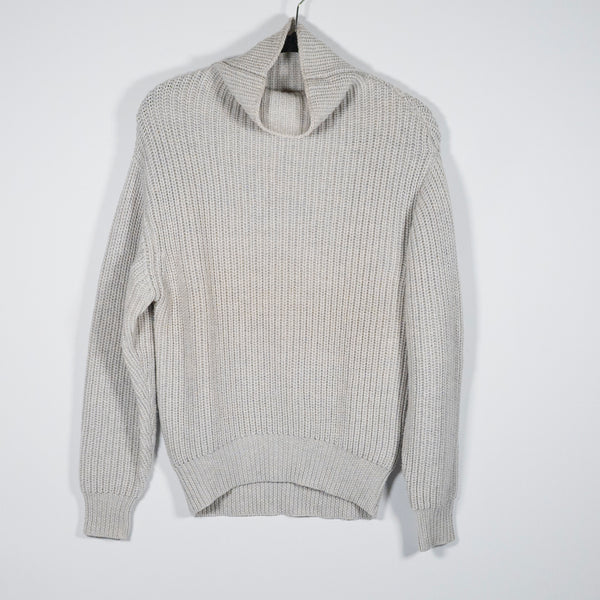 Wilfred Aritzia Montpellier Relaxed Merino Wool Knit Pullover Turtleneck Sweater
