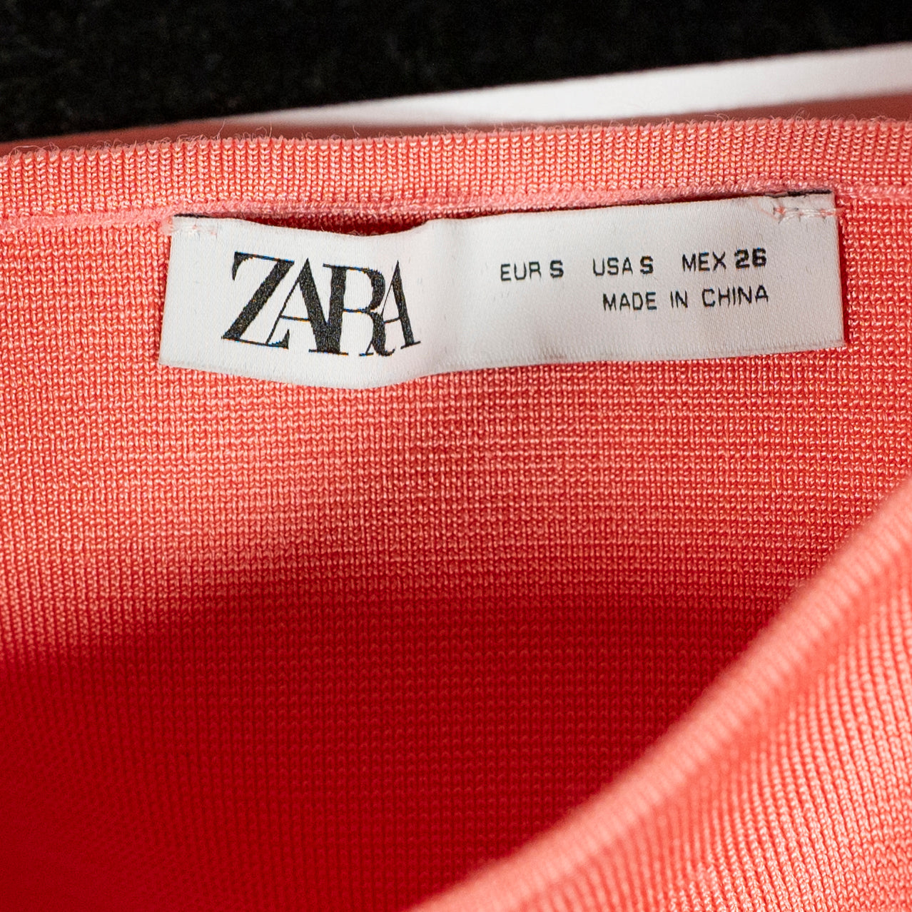 Zara Square Neck Semi Sheer Mesh Puff Long Sleeve Crop Top Sweater Pink Small