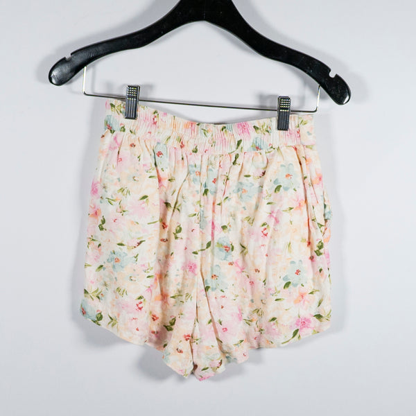 Abercrombie &amp; Fitch Linen Blend Pastel Floral Flower Print Pattern Mini Shorts