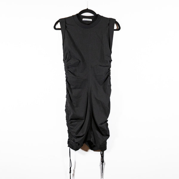 Alexander Wang Ruched Tie Side Sleeveless Crew Neck Bodycon Party Cocktail Dress