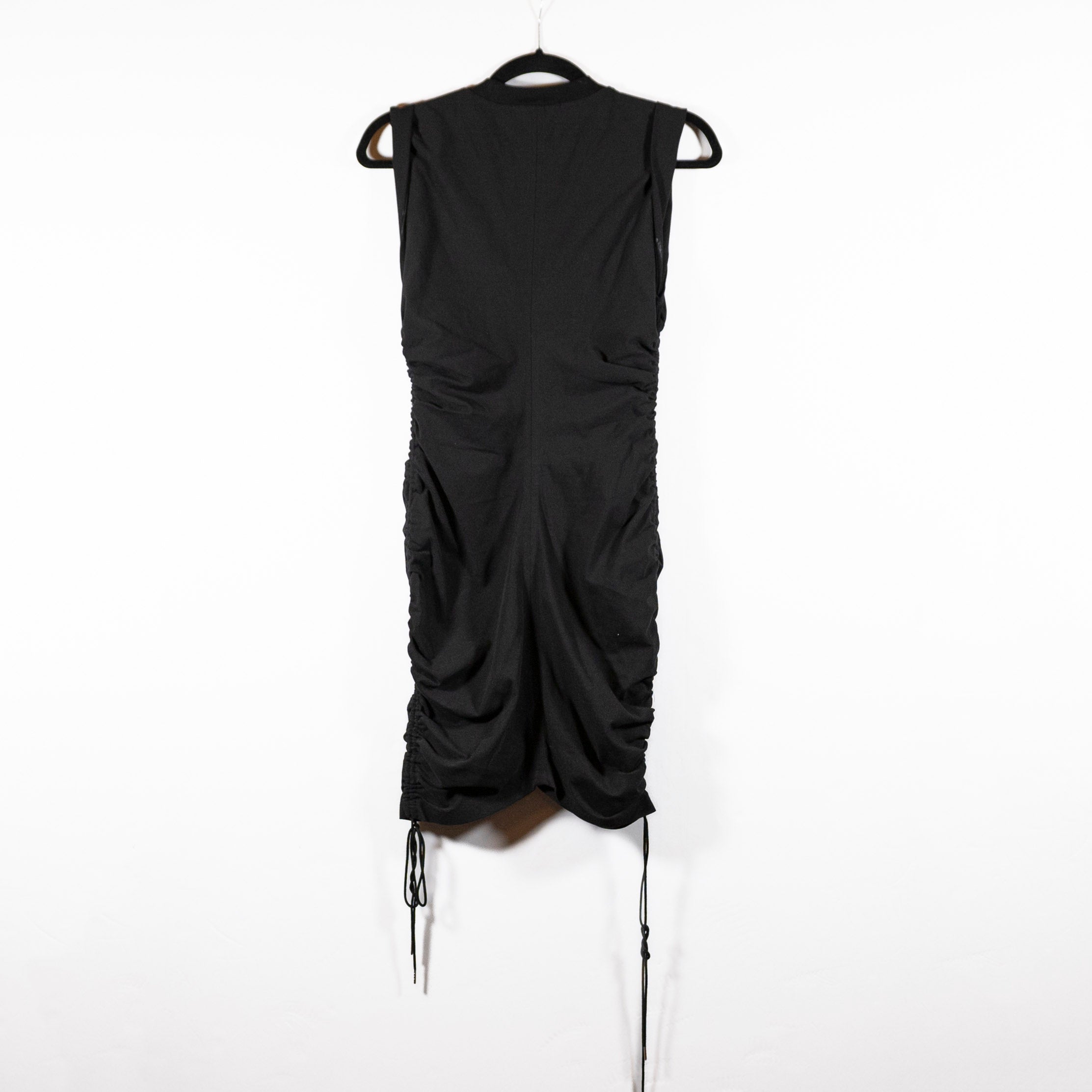 Alexander Wang Ruched Tie Side Sleeveless Crew Neck Bodycon Party Cocktail Dress