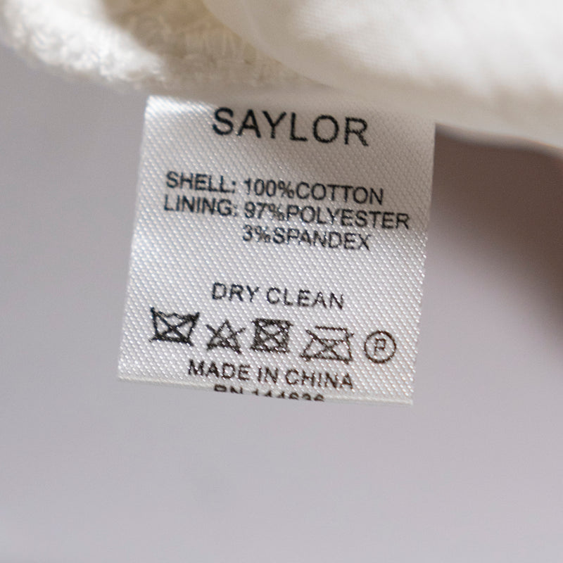 NEW Saylor Elie Cotton Fringe Crochet Knit Midi Skirt White XS