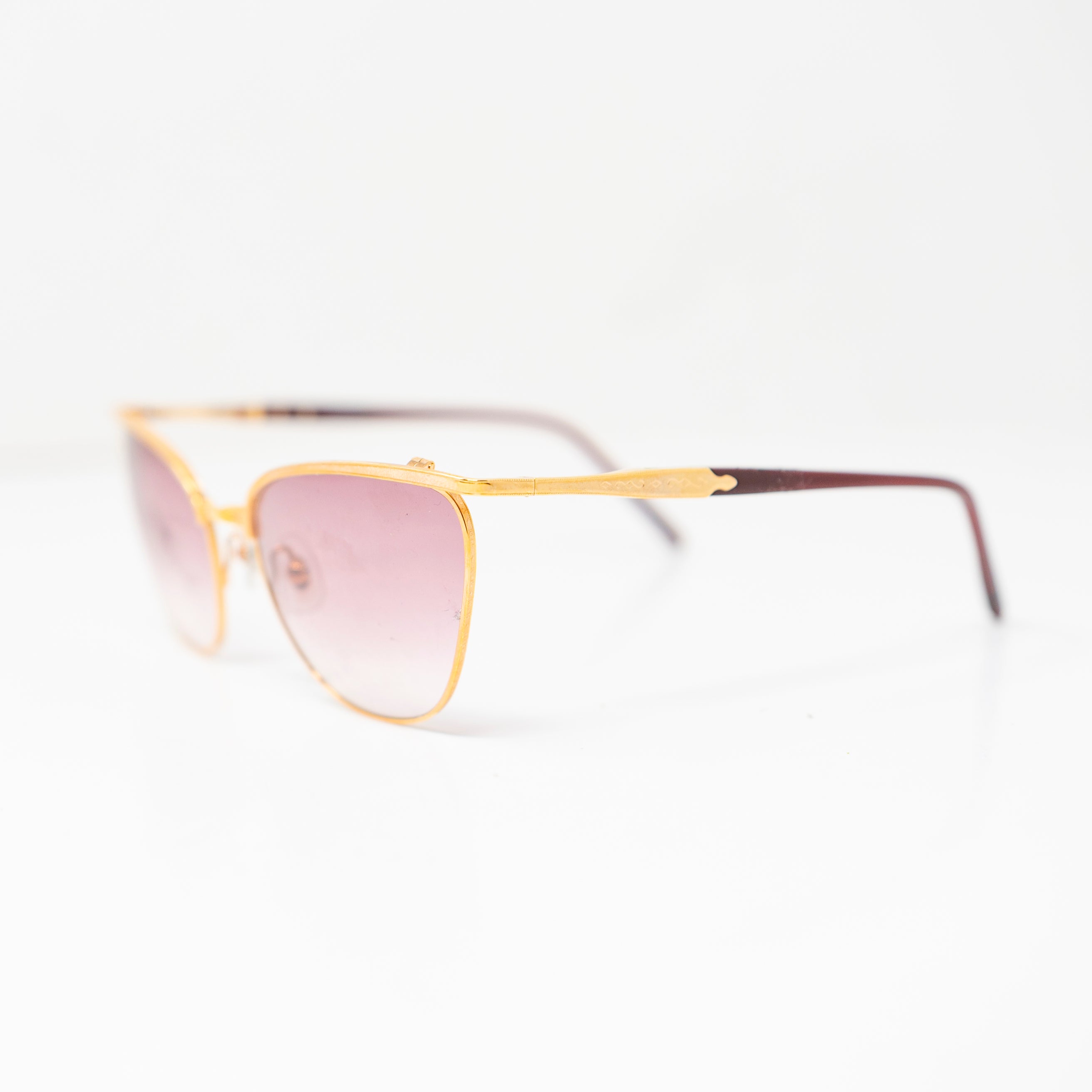 Matsuda Eyewear M3102 Cat Eye RG-BOR Rose Gold-Bordeaux Sunglasses